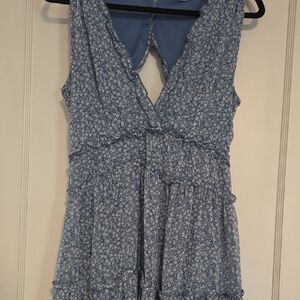 Justify Blue and White Floral Dress